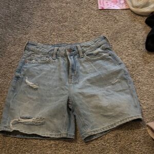 Arizona Jean Company Light Blue Ripped Denim Shorts